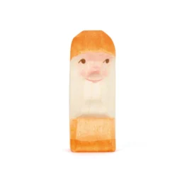 Holzfigur Zwerg orange