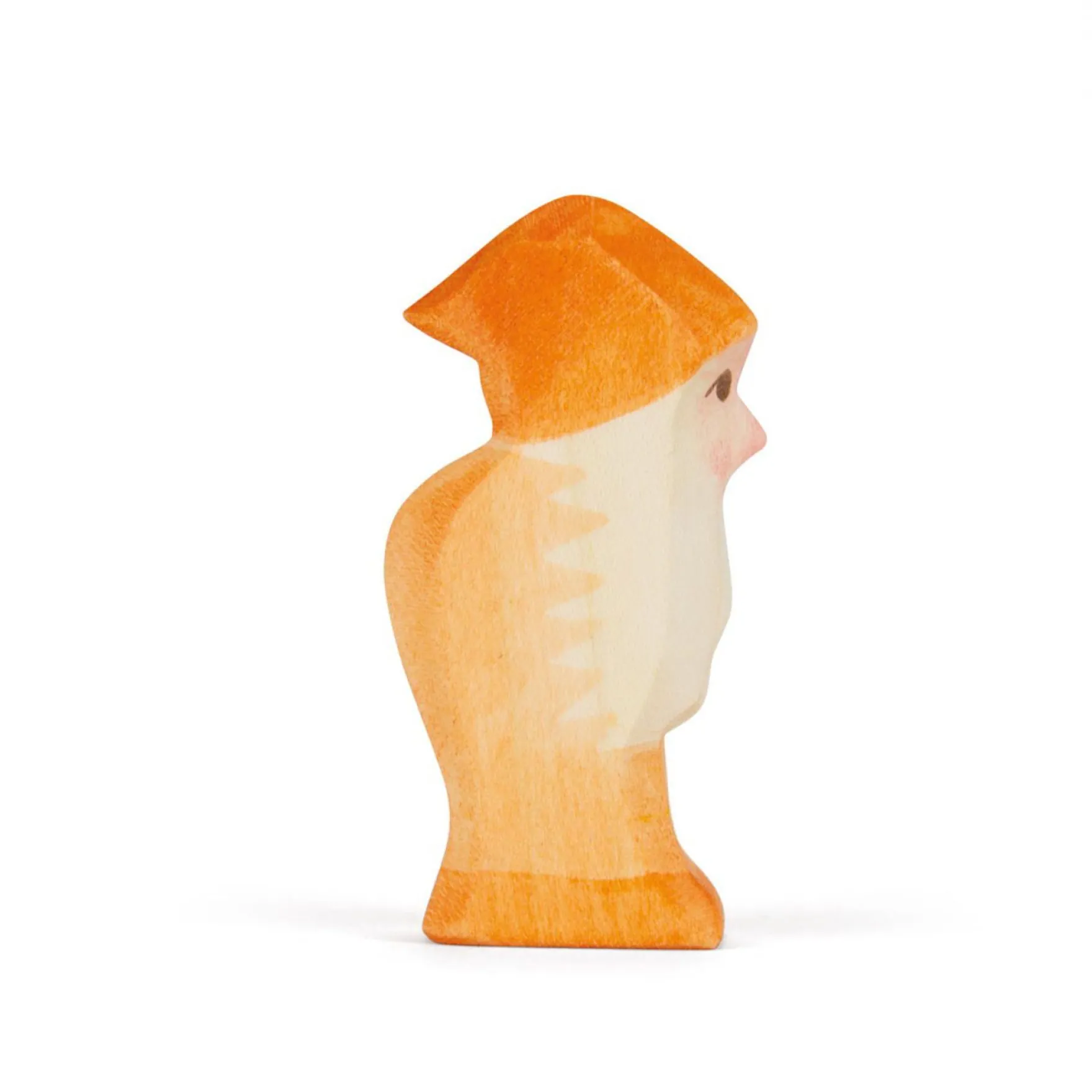 Holzfigur Zwerg orange