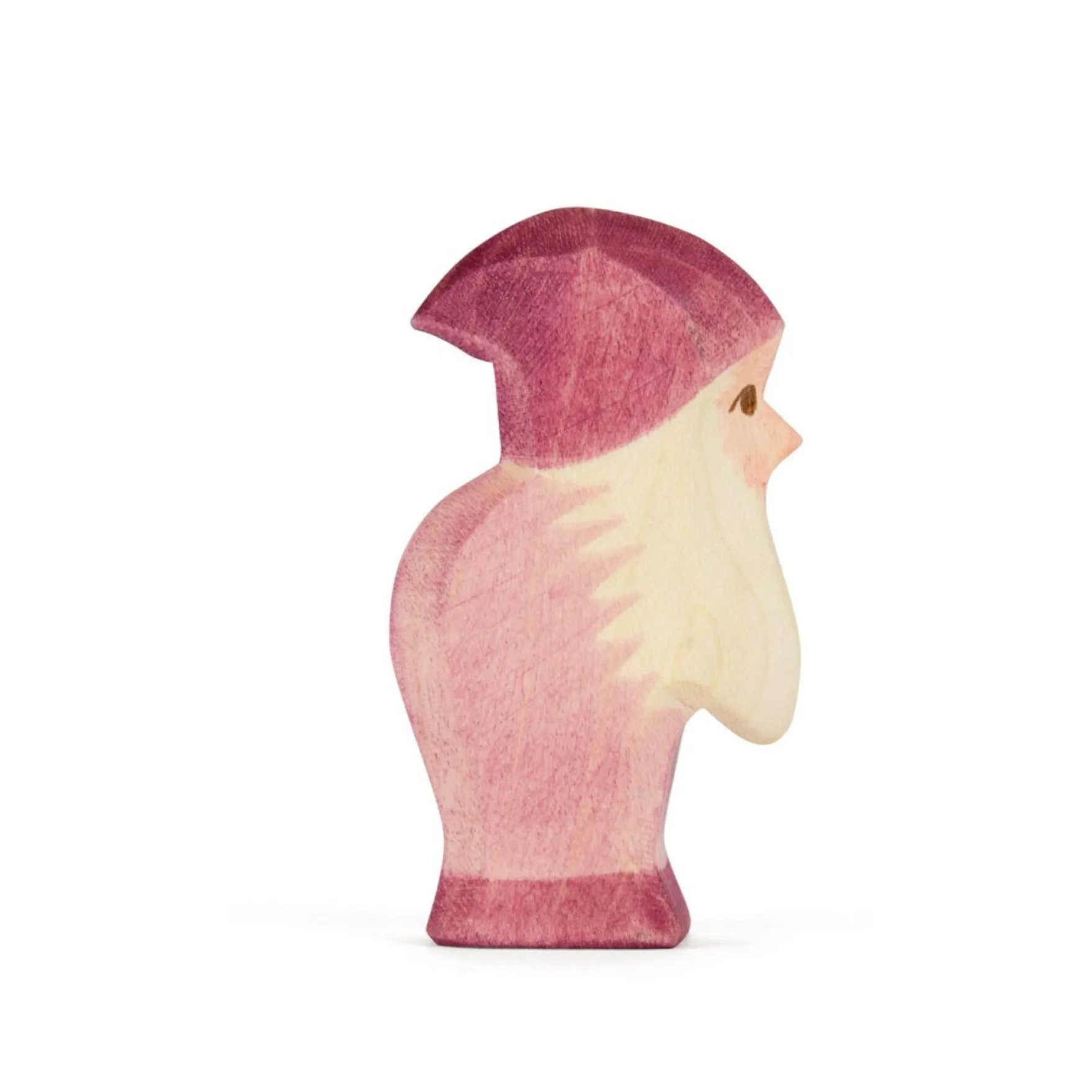 Holzfigur Zwerg violett