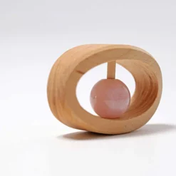 Holzgreifling Rosenquarz Rassel