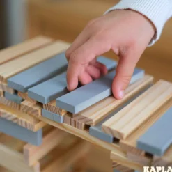 Holzplättchen 40er Kasten grau