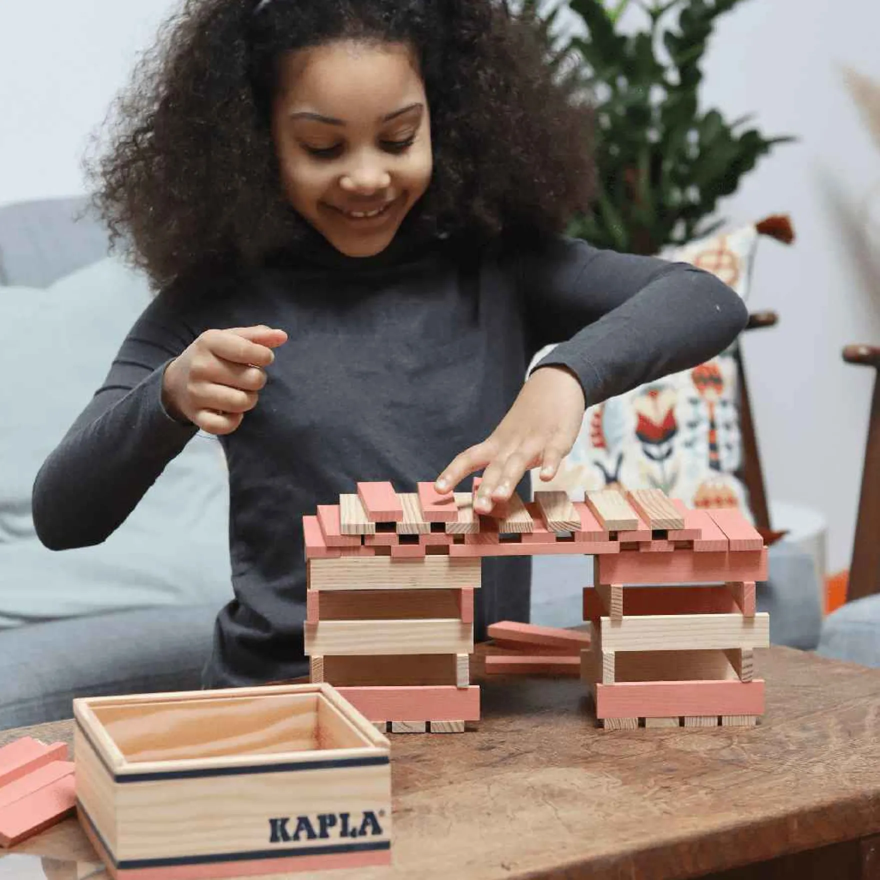 Holzplättchen 40er Kasten rosa