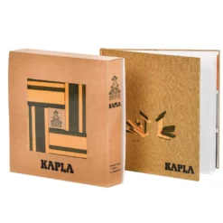 Holzplättchen Set 40er Kasten + Buch grün-gelb