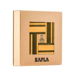 Holzplättchen Set 40er Kasten + Buch grün-gelb