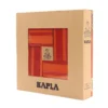 Holzplättchen Set 40er Kasten + Buch rot-orange