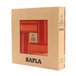 Holzplättchen Set 40er Kasten + Buch rot-orange