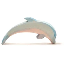 Holztier Delfin Kopf tief