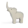 Holztier Elefant klein trompetend