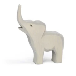 Holztier Elefant klein trompetend