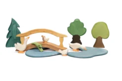 Holztier Frosch springend