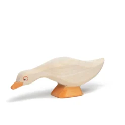 Holztier Gans Kopf tief