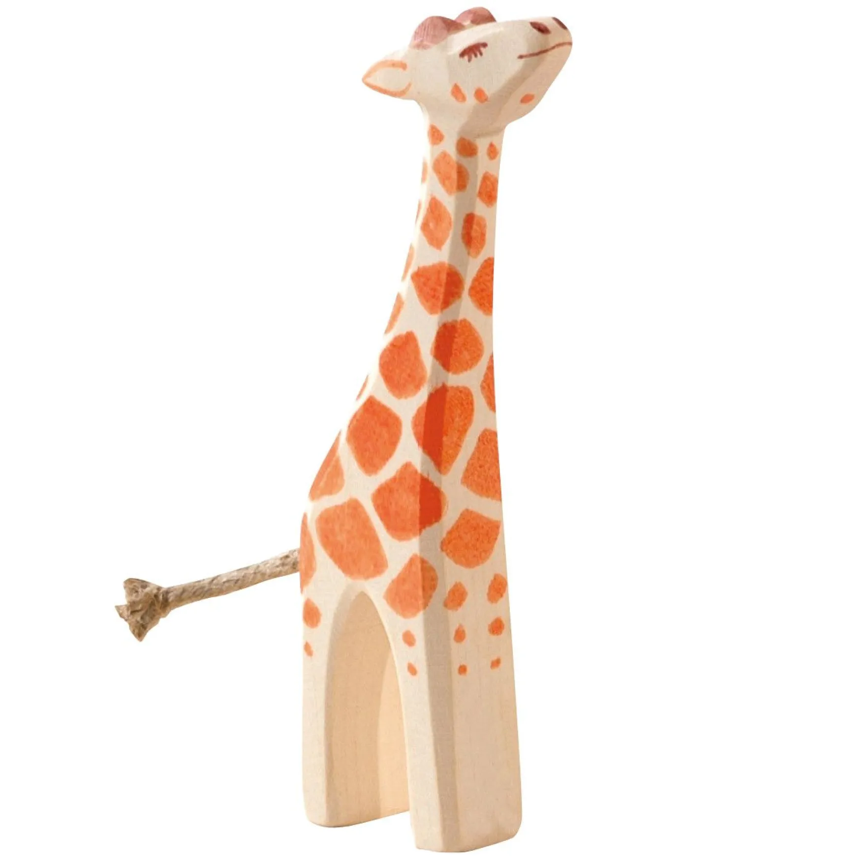 Holztier Giraffe klein Kopf hoch