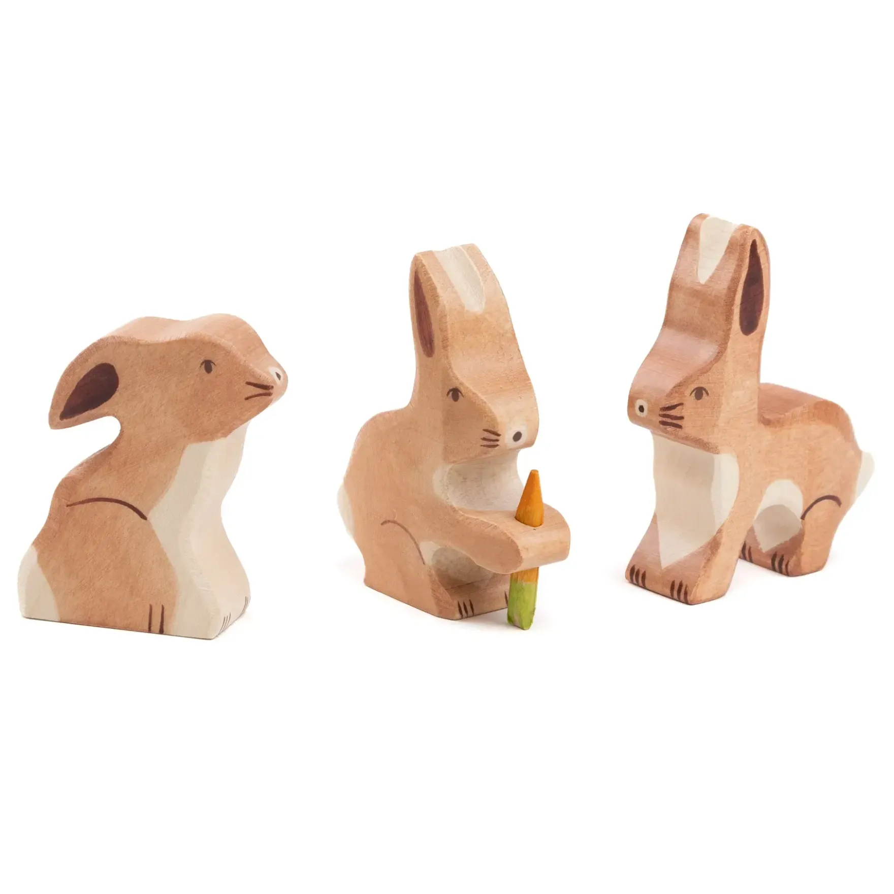 Holztier Hase mit Karotte