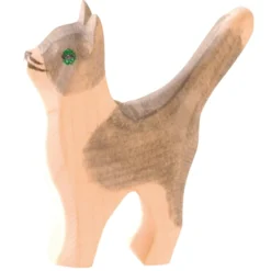 Holztier Katze klein