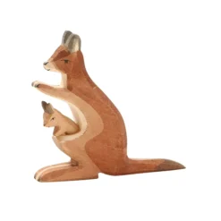 Holztier Känguru mit Kind 2 tlg.