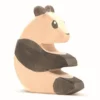 Holztier Panda sitzend