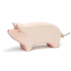 Holztier Schwein Rüssel hoch
