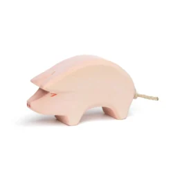 Holztier Schwein Rüssel tief