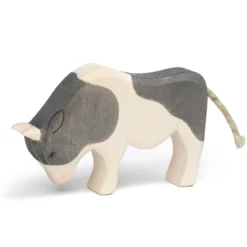 Holztier Stier schwarz