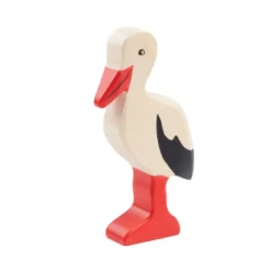 Holztier Storch