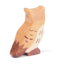 Holztier Vogel Uhu