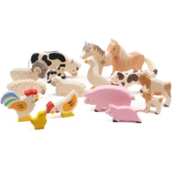 Holztiger Figuren-Set "Bauernhof" 16-tlg.
