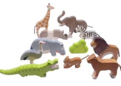 Holztiger Figuren-Set "Wildes Afrika" 11-tlg.