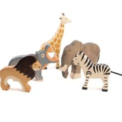 Holztiger Figuren-Set "Wildes Afrika" 5-tlg.