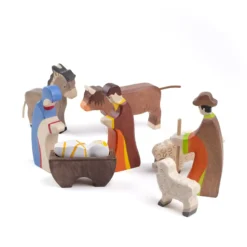 Holztiger Krippenfiguren-Set 8-tlg.