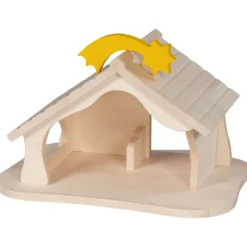 Holztiger Krippe u. Bauernhof aus Holz