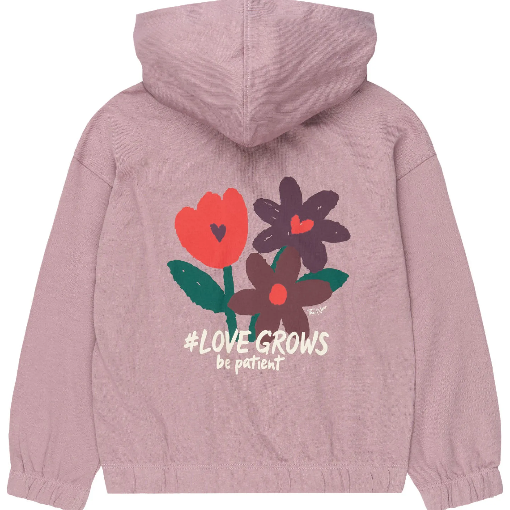 Hoodie "love grows" mauve 98/104