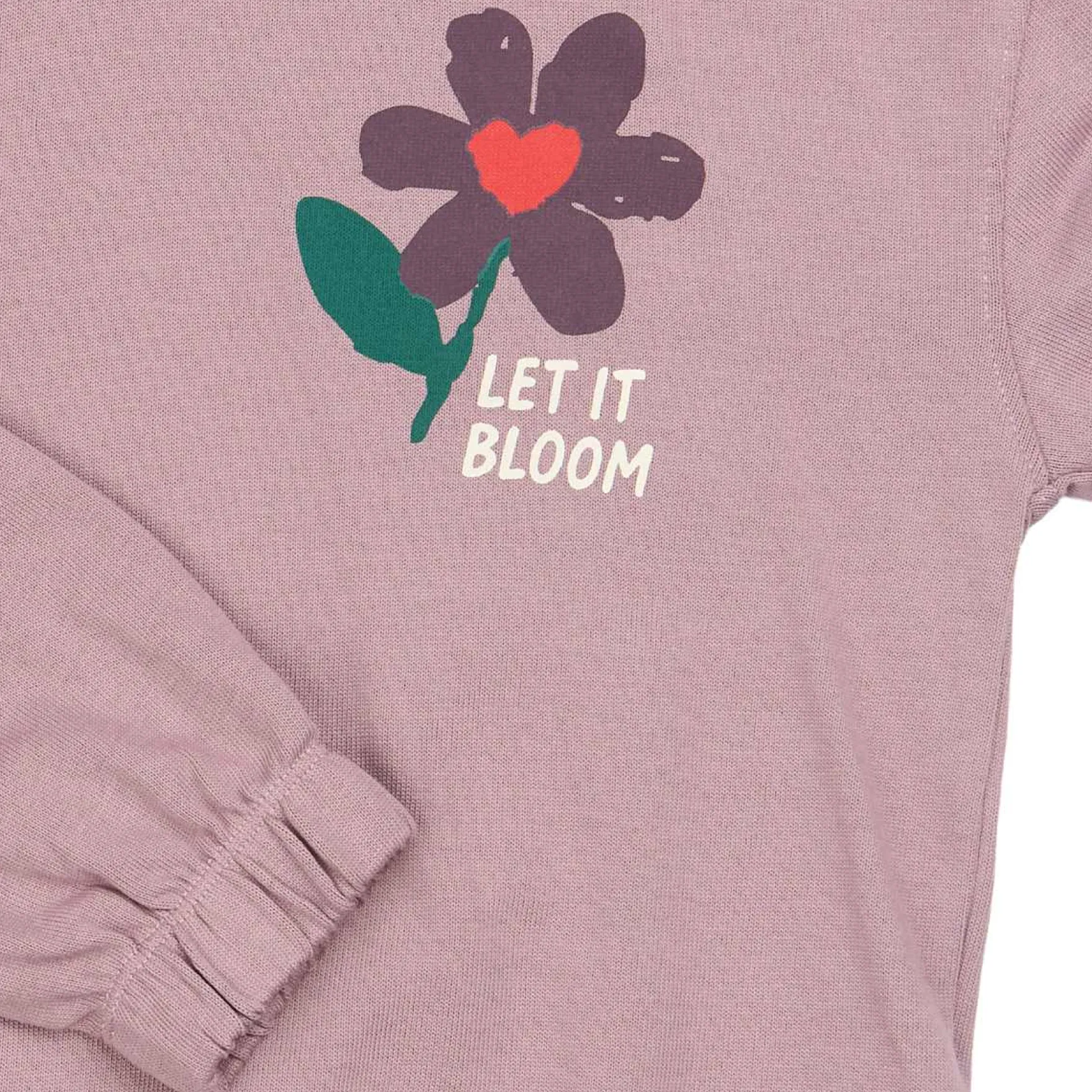 Hoodie "love grows" mauve 98/104