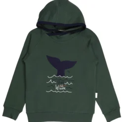 Hoodie "Walflosse"dunkelgrün 116