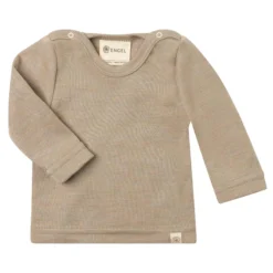 Interlock-Langarmshirt Wolle-Seide sand 50/56