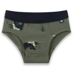Jungen-Slip "Bär" olive 92