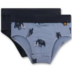 Jungen-Slip 2er-Set "Mammut" blau 92