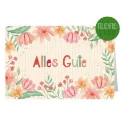 Karte "Alles Gute" Floral
