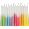 Kerzen Dip-Dye Regenbogen (12Stk.)