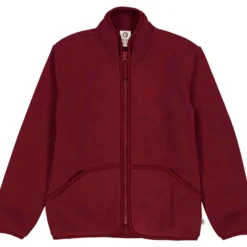 Kinder Fleece-Jacke dunkelrot 128