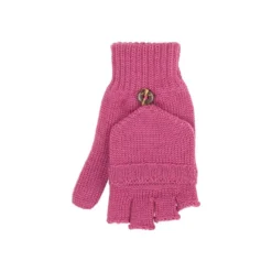 Kinder-Halbfingerhandschuh Merinowolle beere 5
