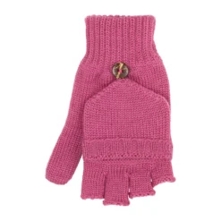 Kinder-Halbfingerhandschuh Merinowolle dusty-pink 3