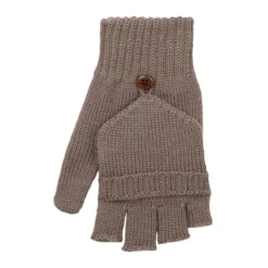 Kinder-Halbfingerhandschuh Merinowolle kaschmir 5