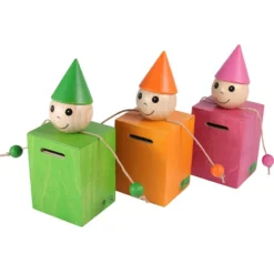 Kinder Holzspardose grün