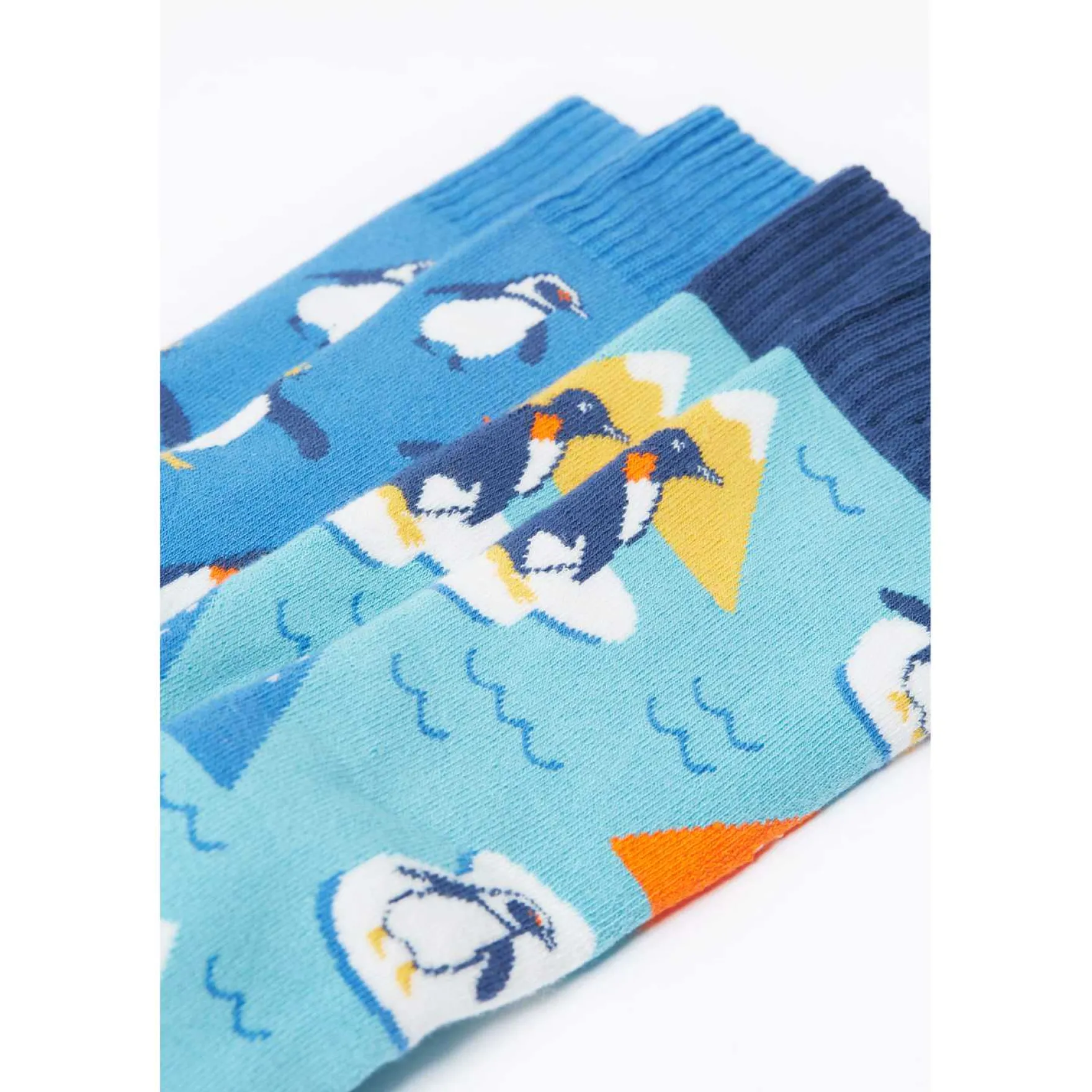 Kniestrümpfe 2er-Pack "Pinguin" blau 23-26
