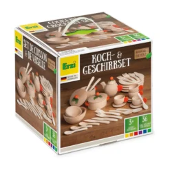Koch- und Geschirrset Natur 36 tlg.
