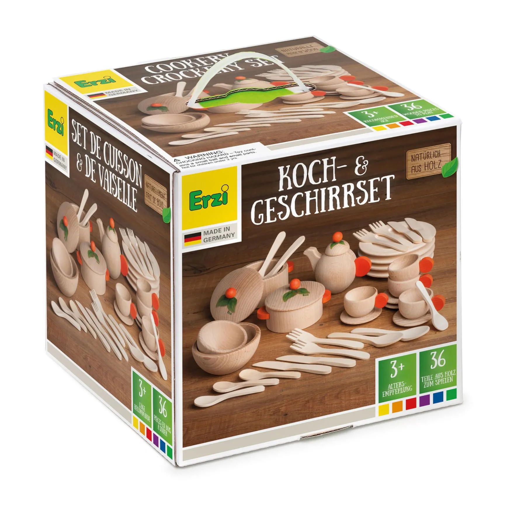 Koch- und Geschirrset Natur 36 tlg.
