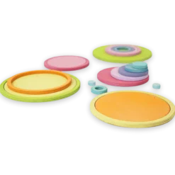 Konzentrische Kreise und Ringe Pastell