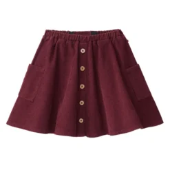 Kord-Rock mit Zierknöpfen bordeaux 110/116