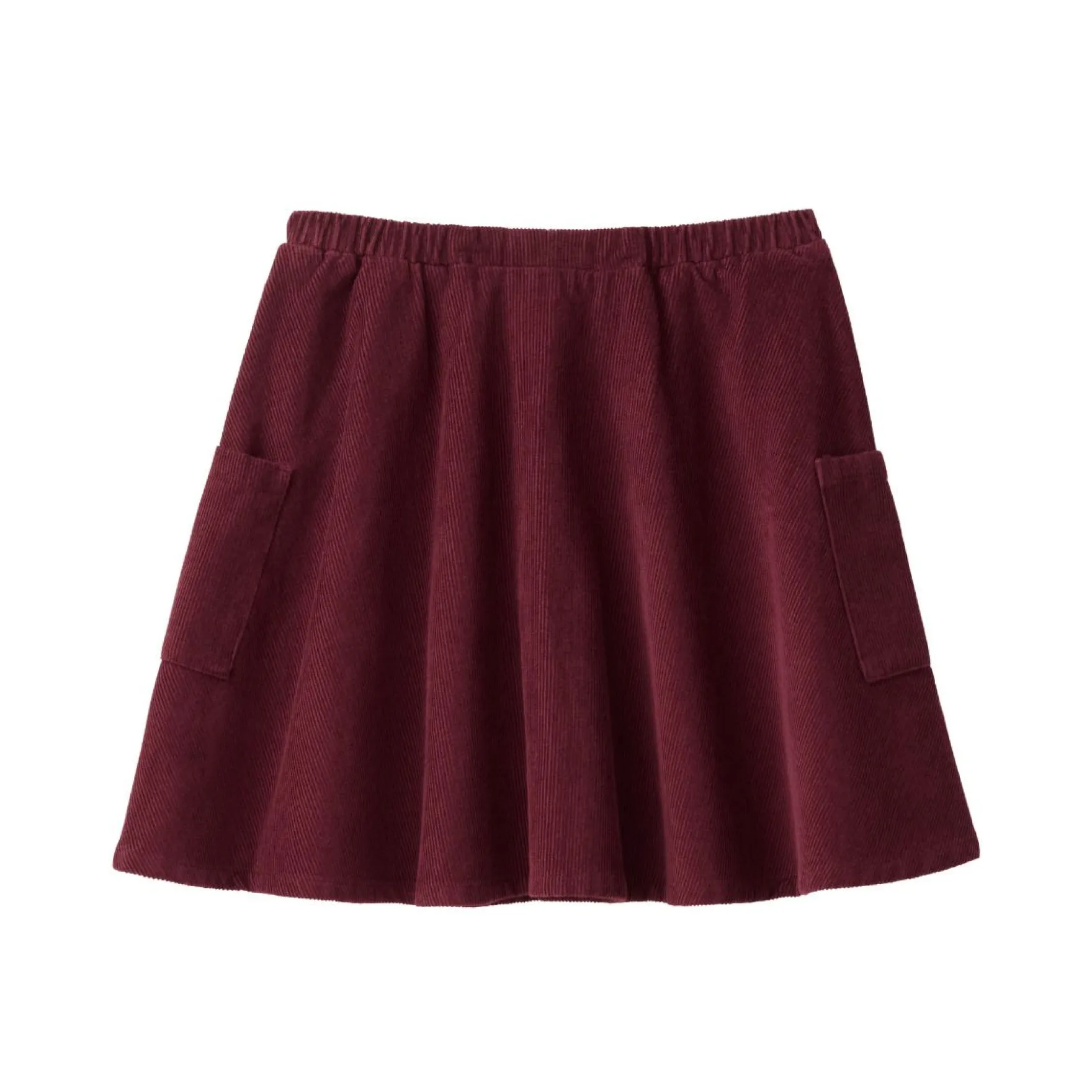 Kord-Rock mit Zierknöpfen bordeaux 110/116