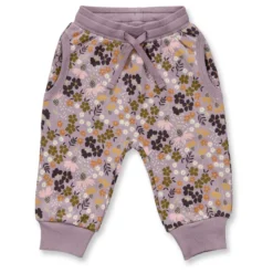 Krabbelhose "Flowers" mauve 62/68